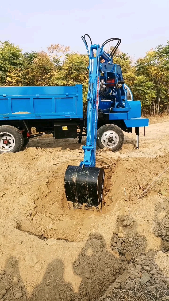四不像随车挖随车挖土机自装自卸多用途拉沙神器