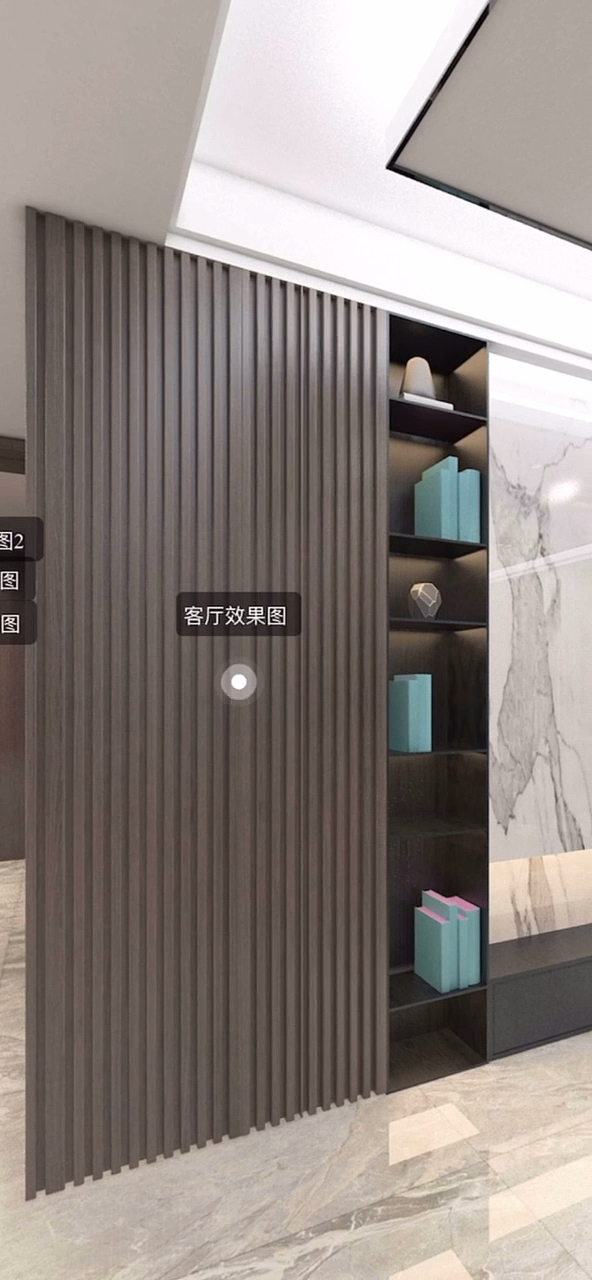 电视背景墙今年最流行格栅悬空背景墙