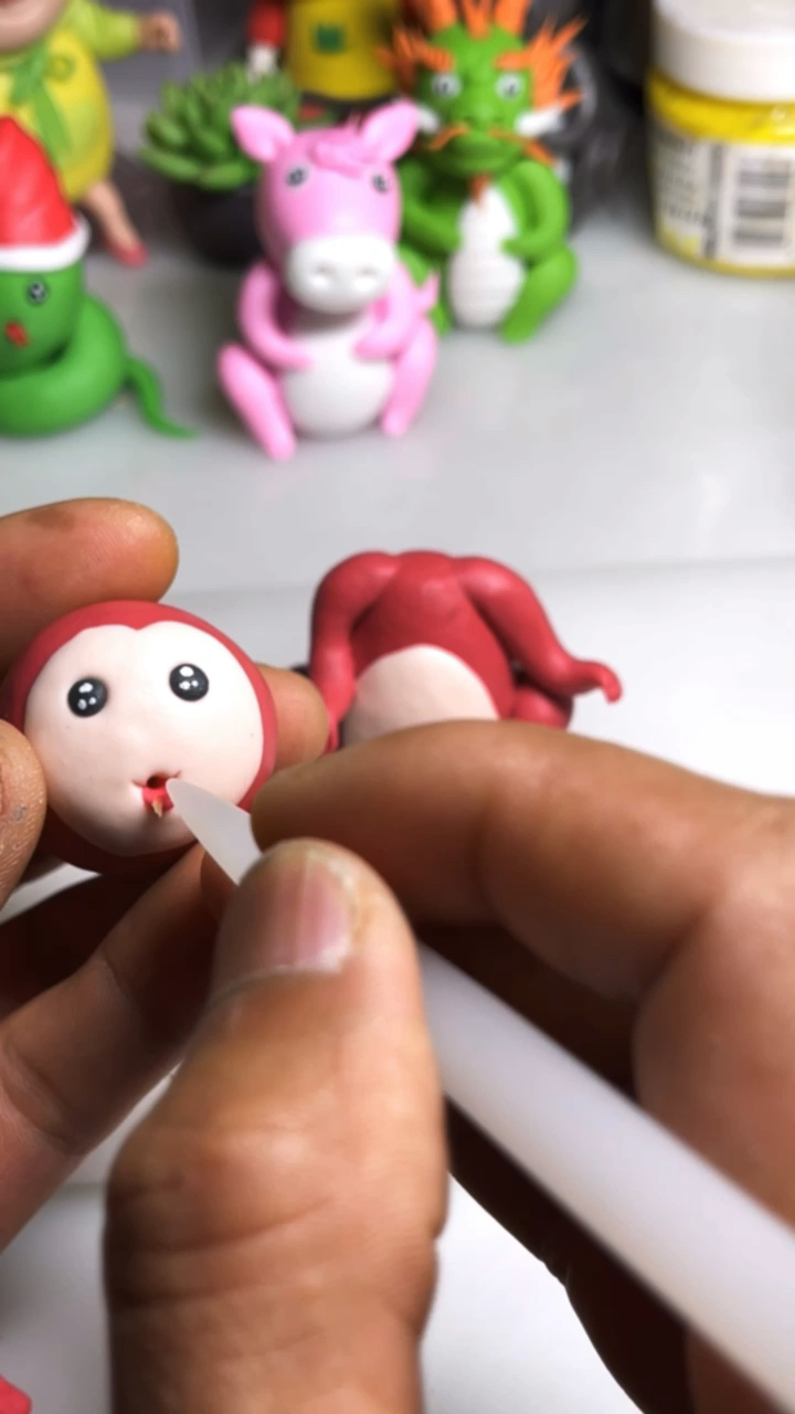 最新改良面塑粘土配方#面塑卡通(猴子)简单制作视频教程