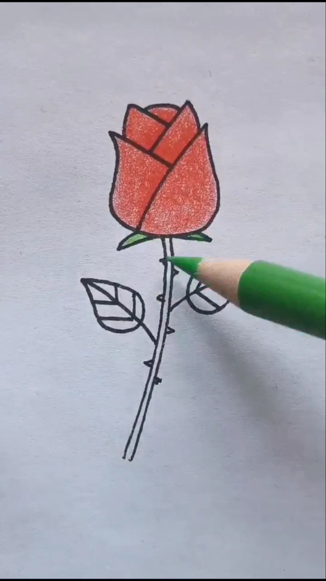 简笔画#李点点简笔画～两个y画玫瑰,保证你一看就会