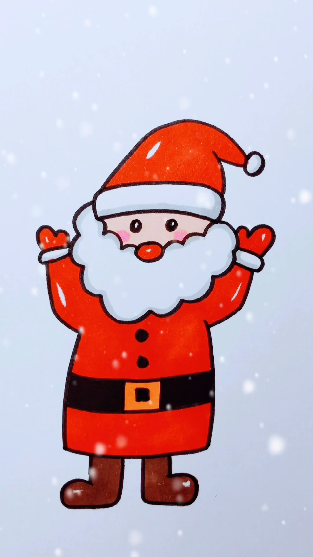 画画原来如此简单#简笔画圣诞老人