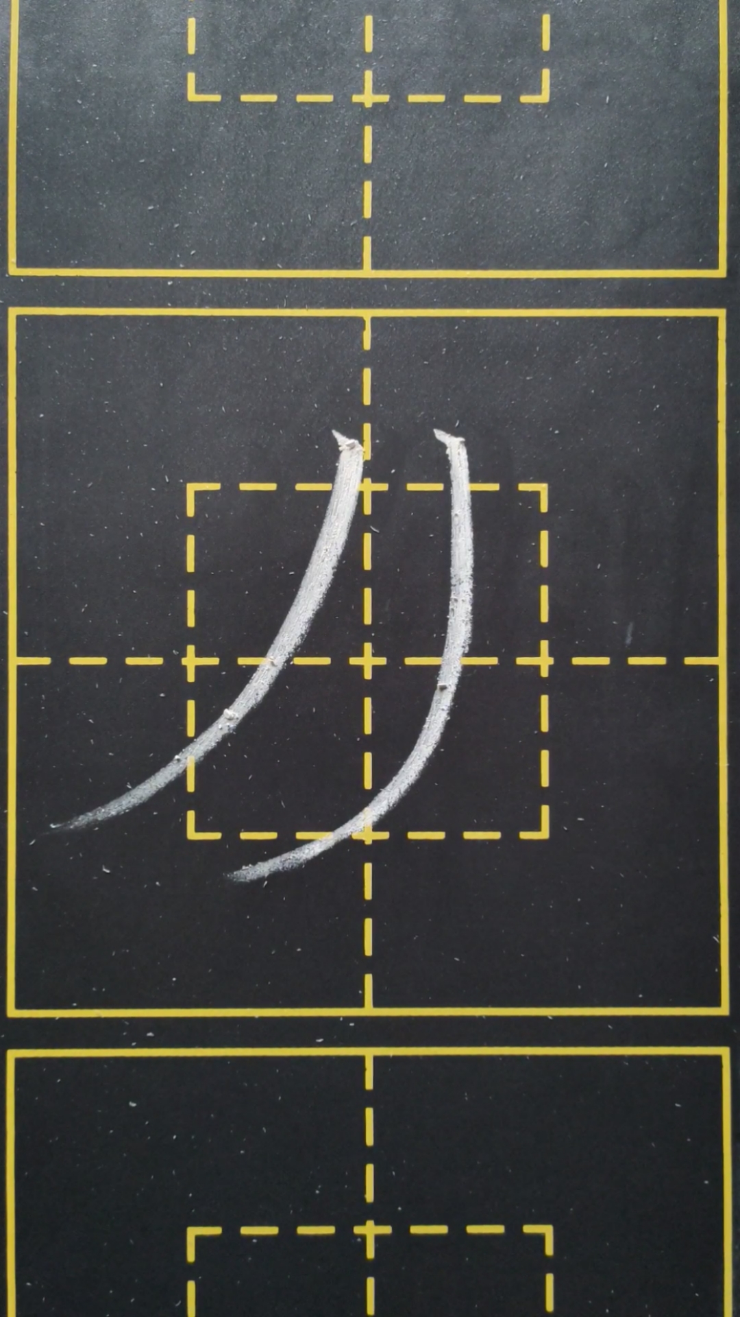 高格书法粉笔字笔画5一一长斜撇和长竖斜撇