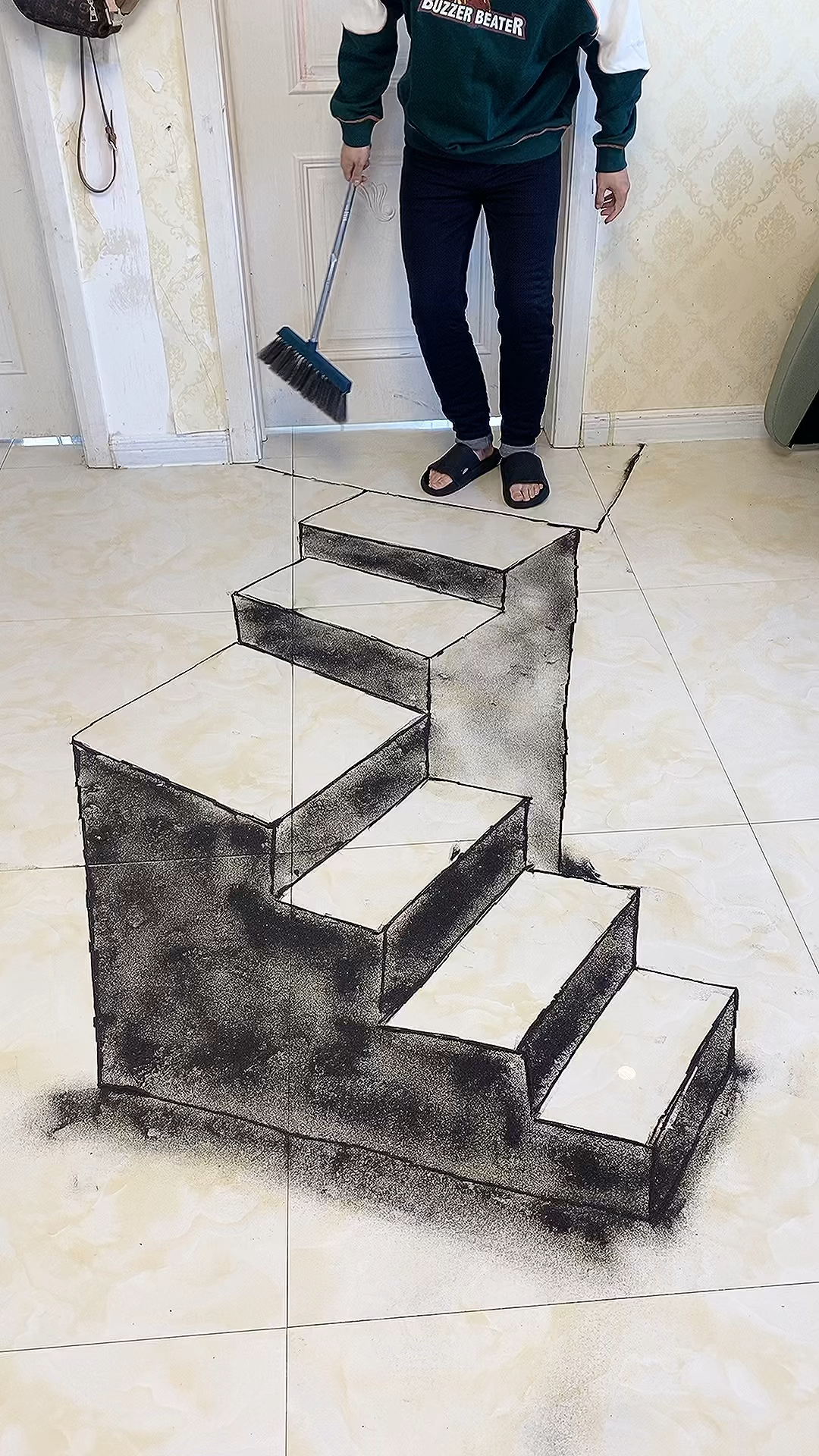 我要上热门#地面创意立体画-度小视