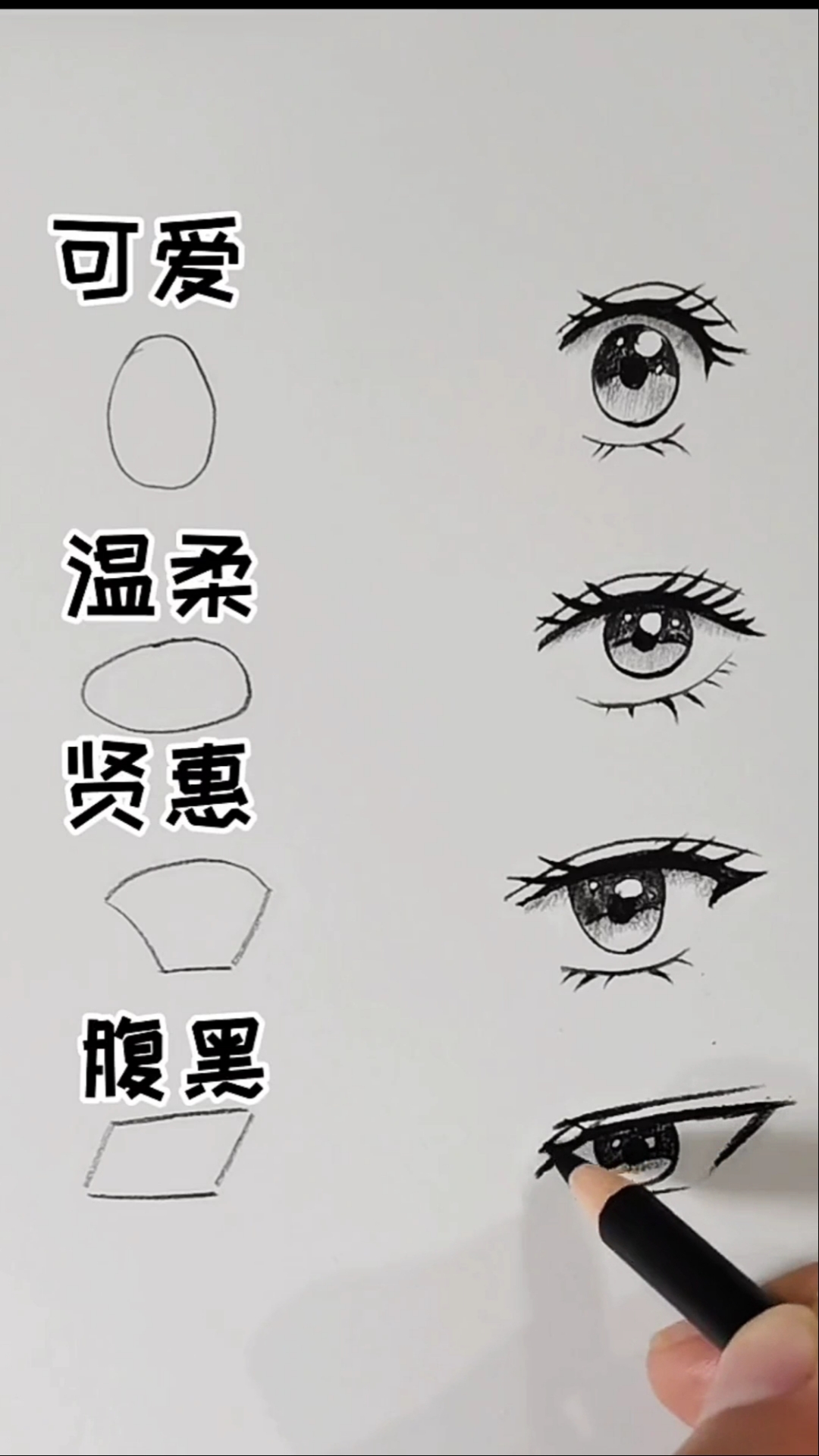 寻找最美漫画脸#简单的漫画眼睛画法.