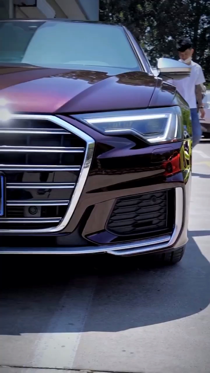 罕见的配色奥迪a6l日珥红改装s6小套件颜值爆表