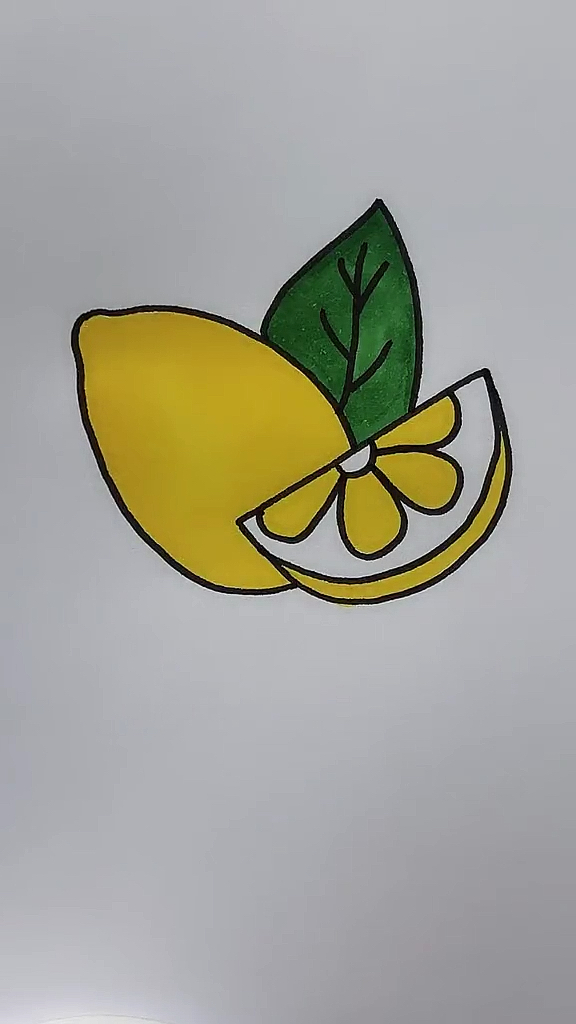 香柠檬果简笔画图片