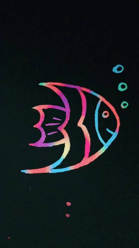 画画原来如此简单用数字3画鱼看看图中一共用了几个3