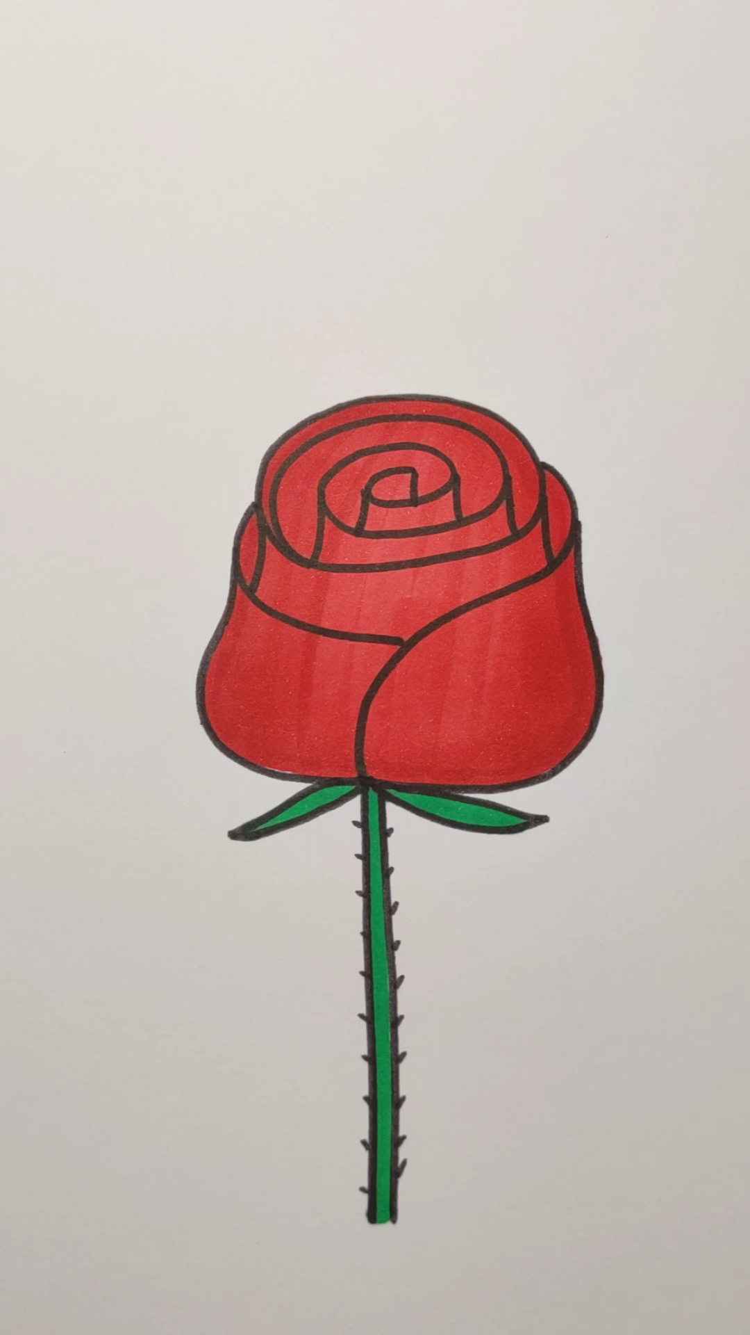 画画原来如此简单#玫瑰花这样画,简单易学