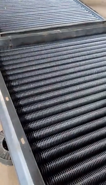 翅片管散热器#框架式高频焊螺旋翅片管