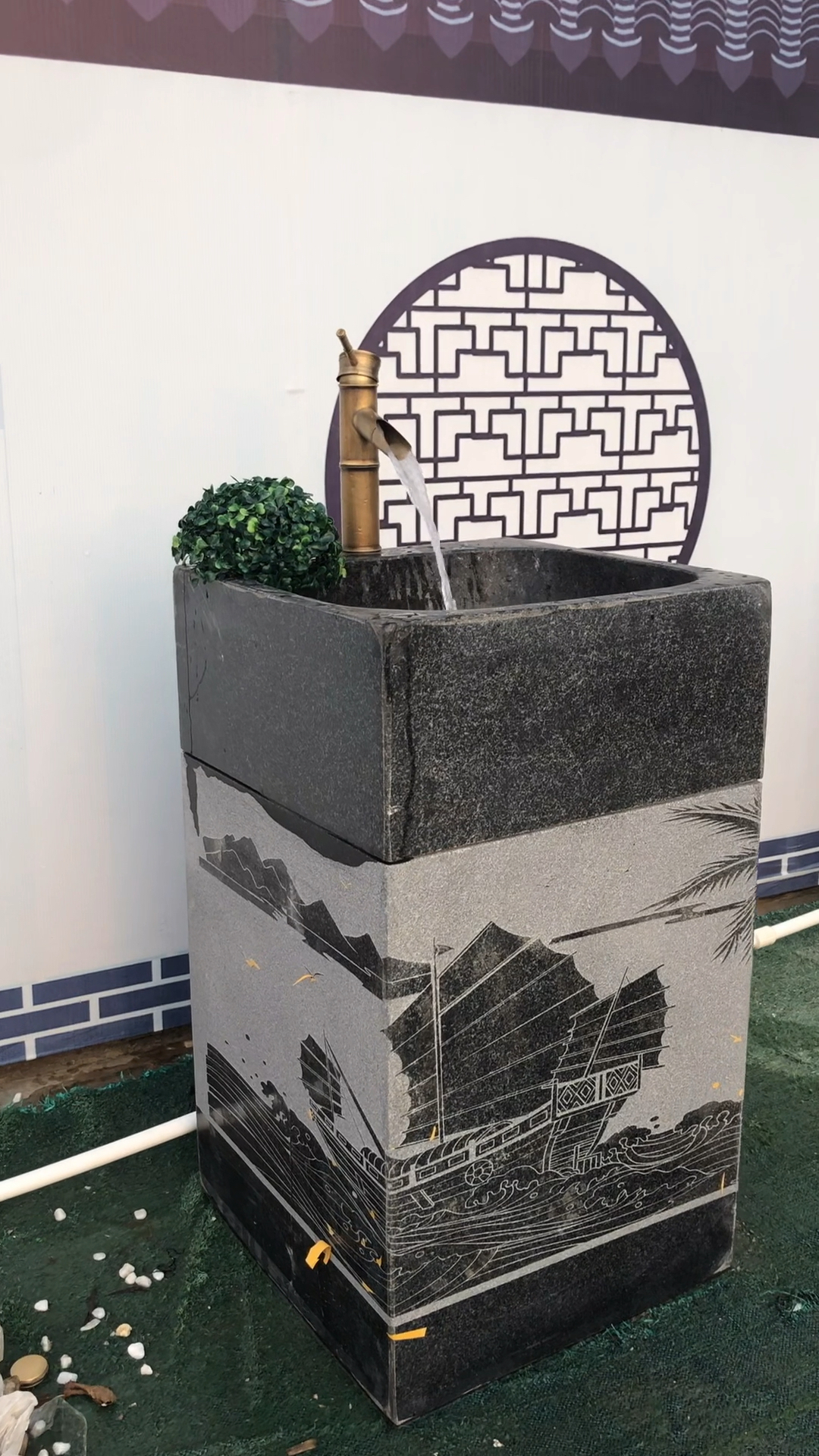 不一样的人生#石雕洗手盆