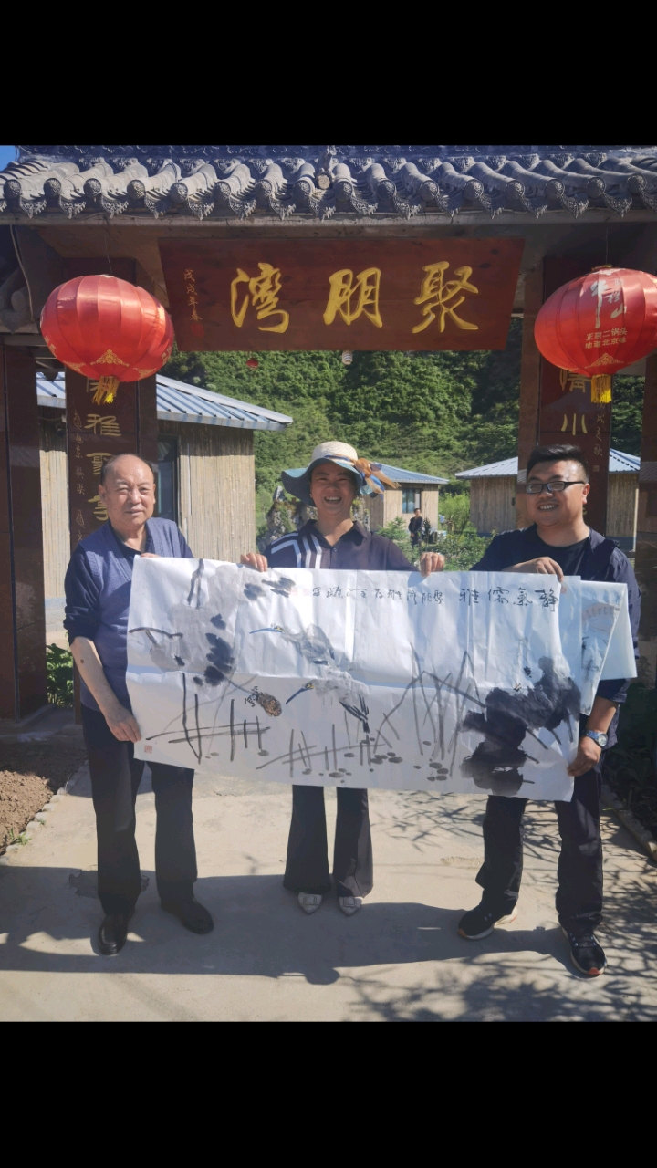 礼县写生基地#感谢礼县田老师来聚朋湾生态园写生作画