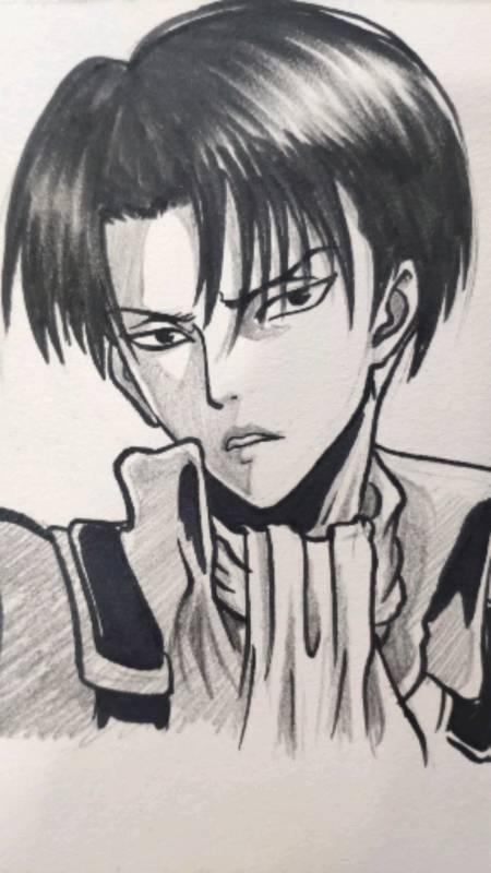 画画原来如此简单#教你手绘动漫人物兵长