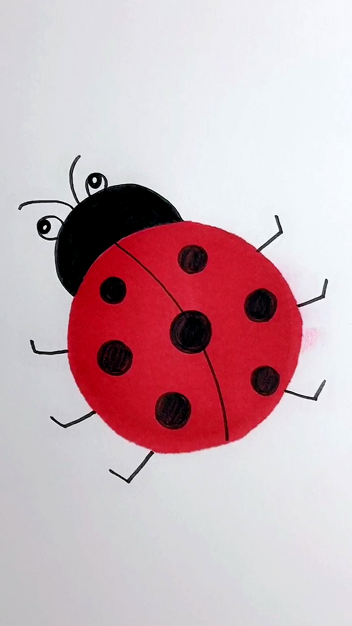 画画原来如此简单#七星瓢虫简笔画