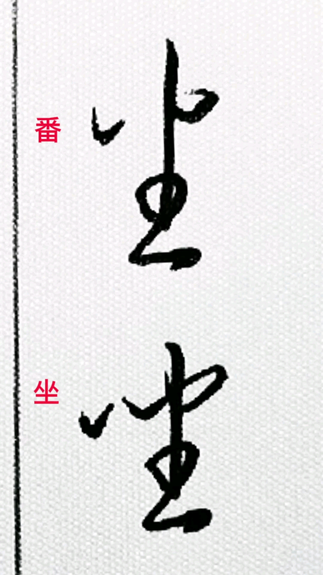 百家号萤火打卡番与坐字的草书写法及区别