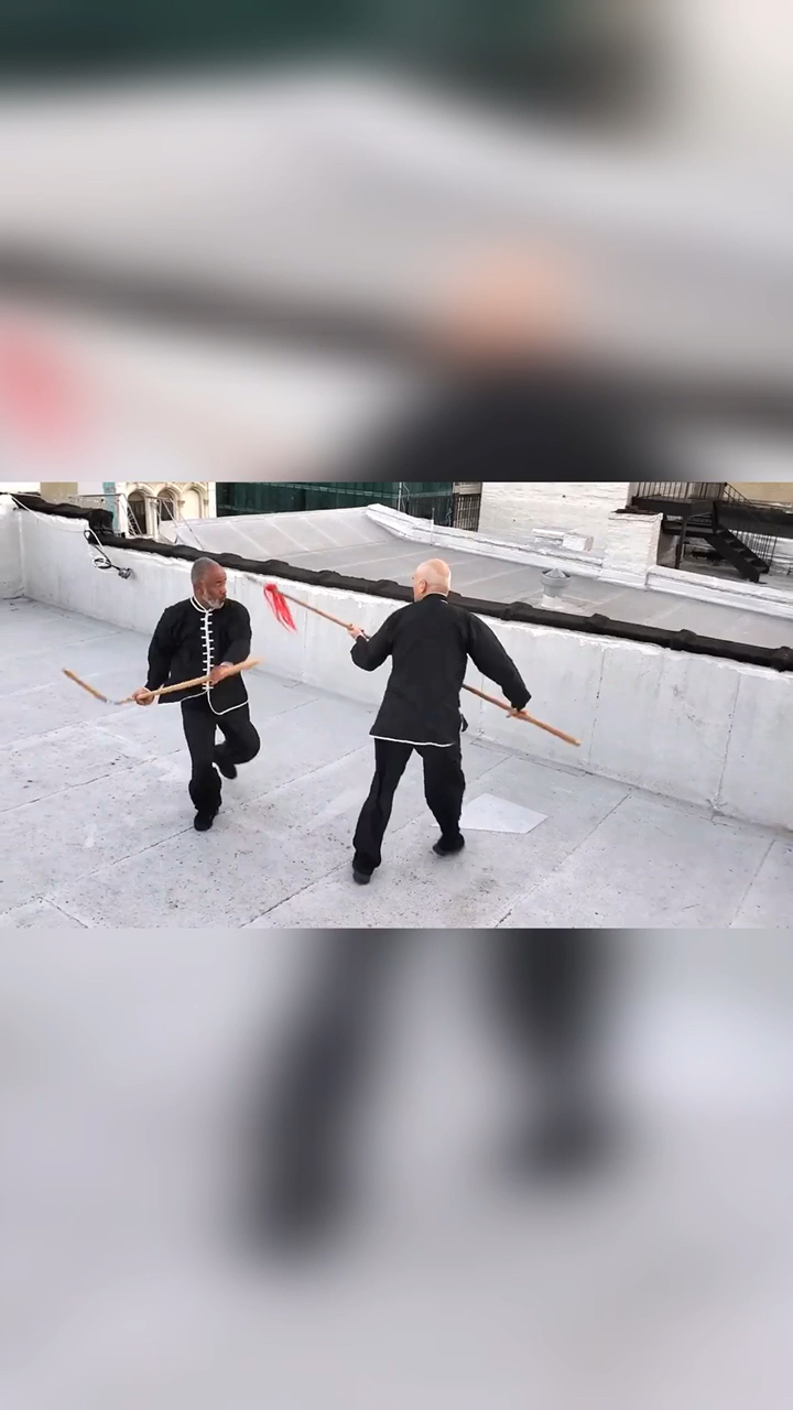 螳螂拳#七星螳螂拳名师罗光玉传大梢子棍对枪