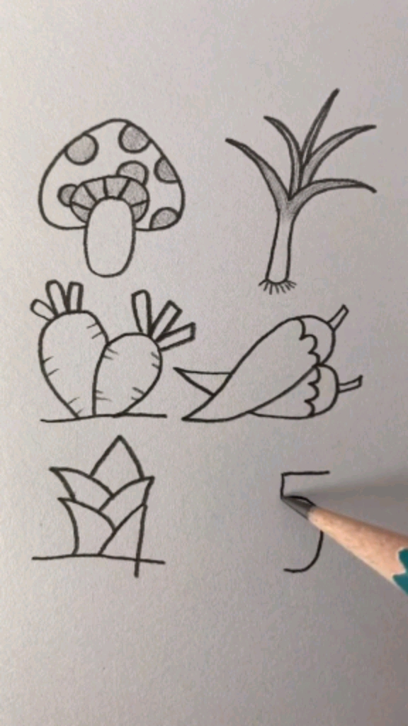 画画原来如此简单#用数字画素菜