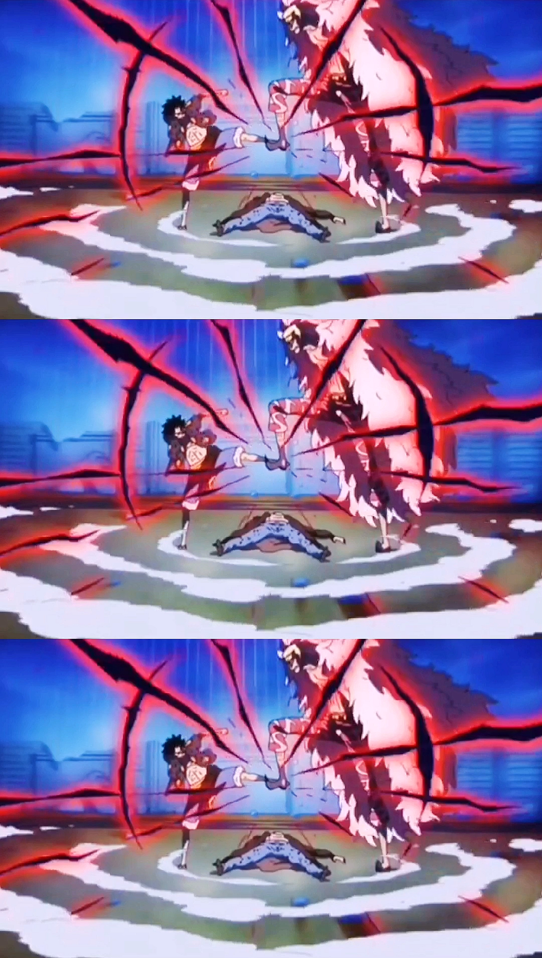 动漫#路飞与明哥,霸王色对决