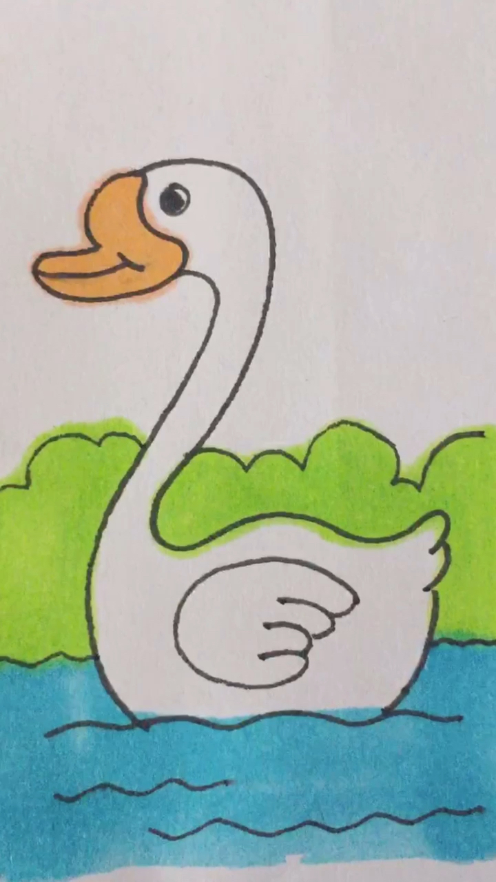 #画画原来如此简单#学画大鹅简笔画-度小视