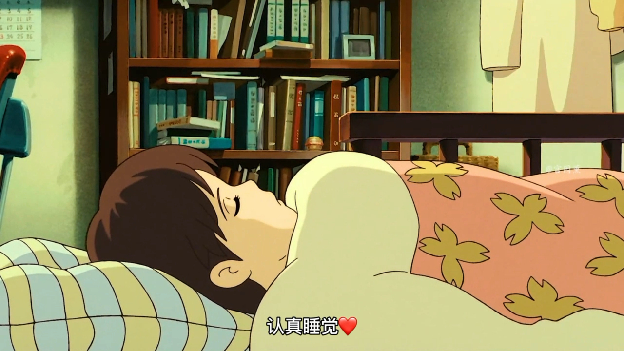 动漫#睡觉是心疾的良方,小朋友记得关掉烦恼,认真睡觉