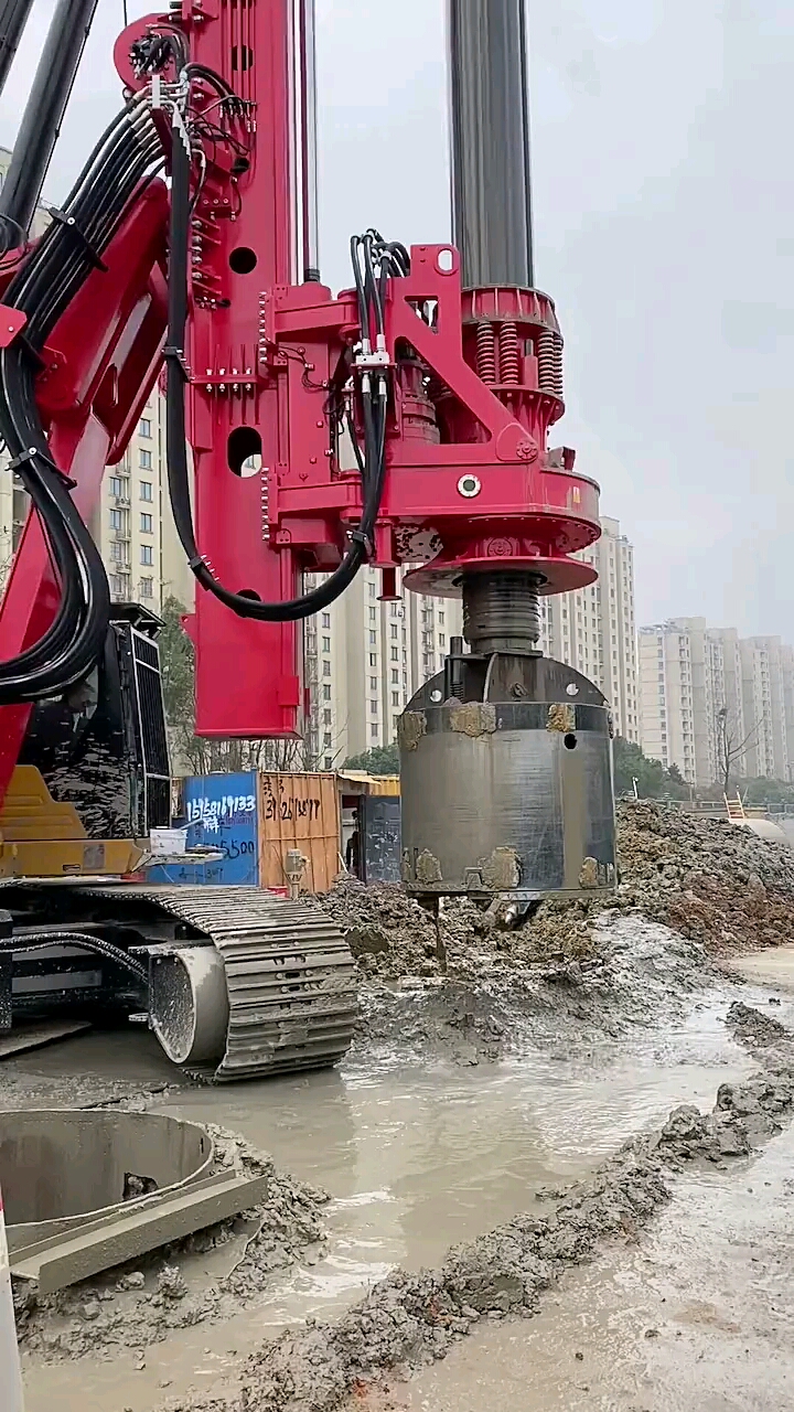 大型机械化作业#旋转钻机
