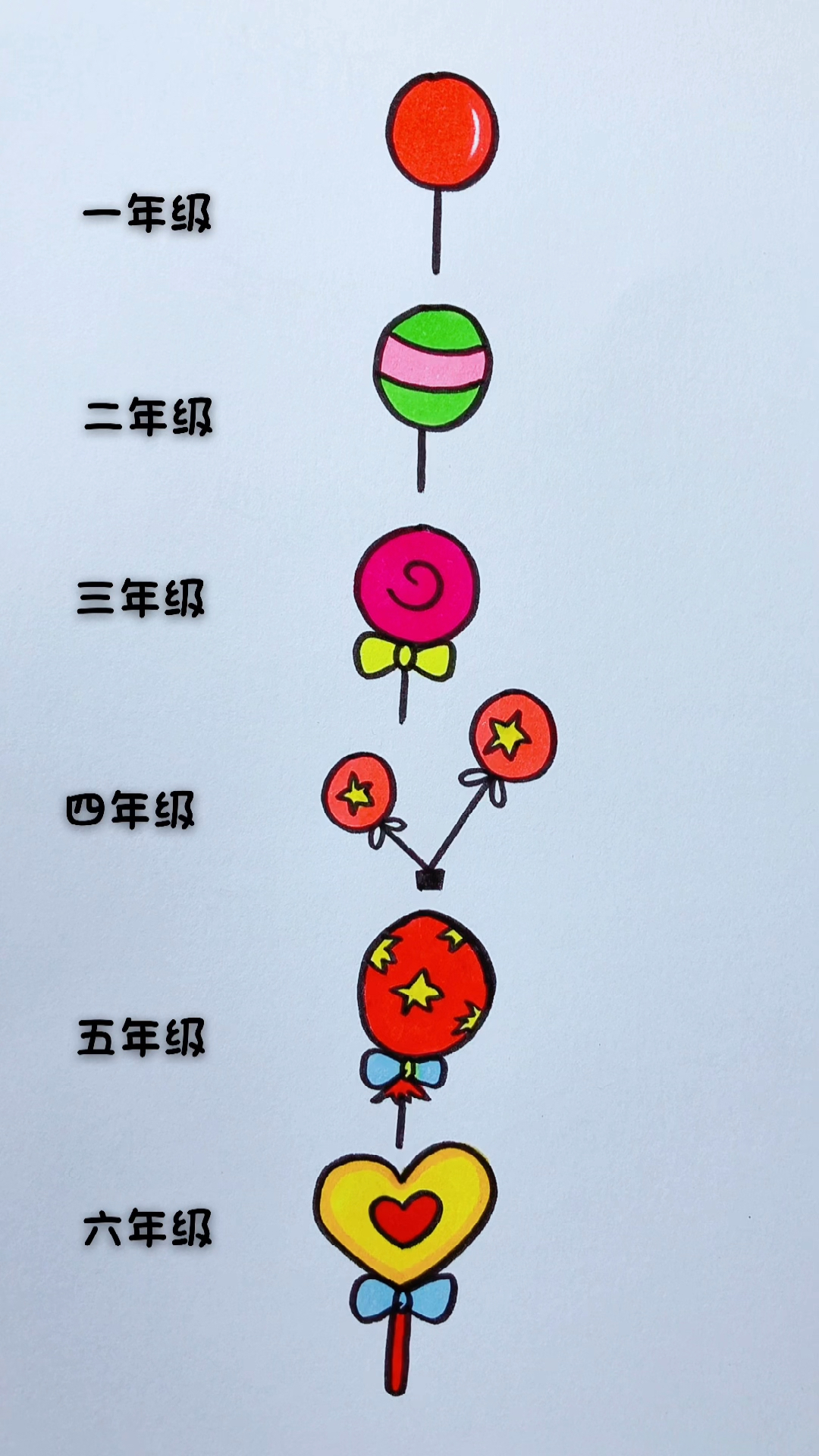 简笔画#棒棒糖的不同画法