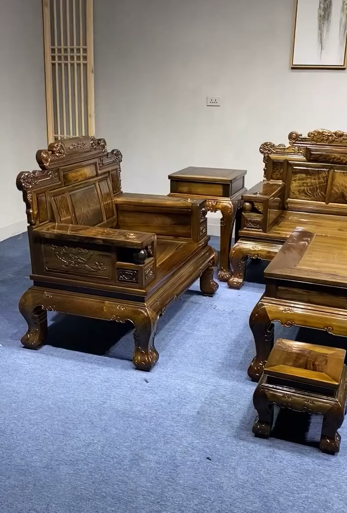 家具#金丝楠木阴沉木沙发