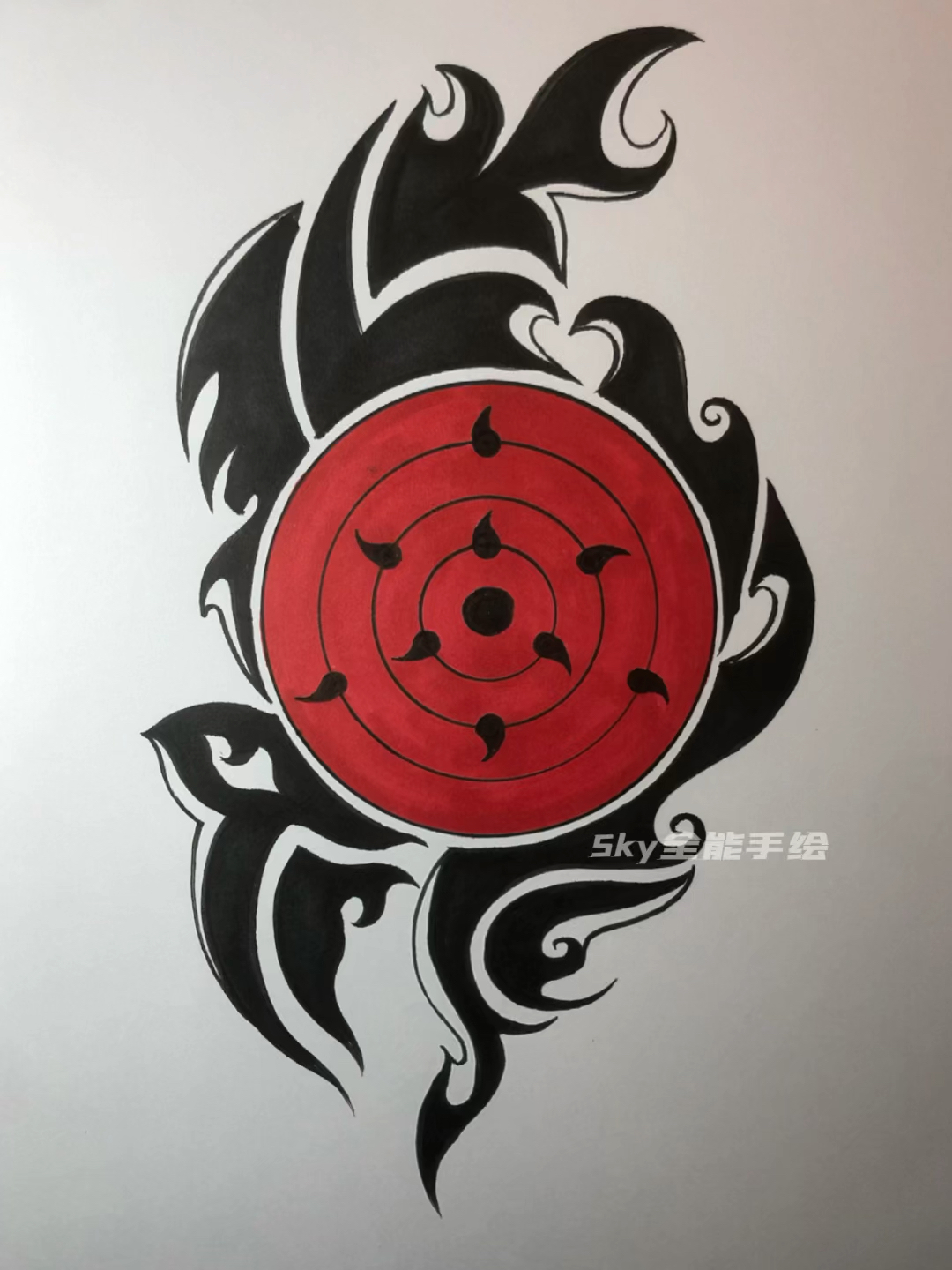 画画原来如此简单#教你画无限月读过程技巧-度小视