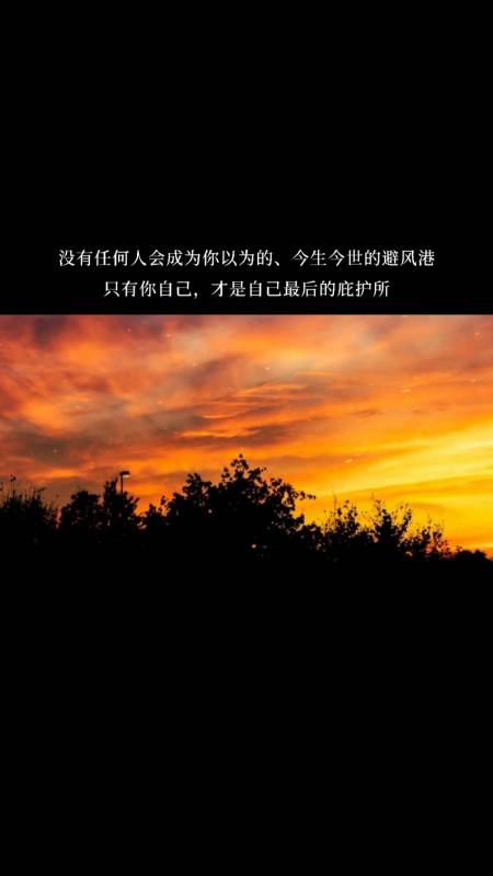 度小视文案#没有任何人会成为你以为的,今生今世的避风港,只有你准汉