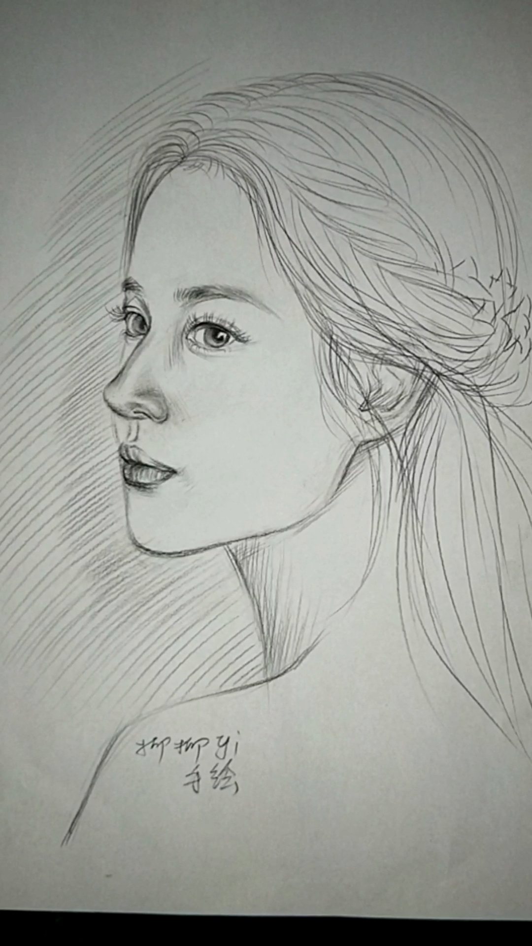 手绘#侧颜可以这样画,试试看