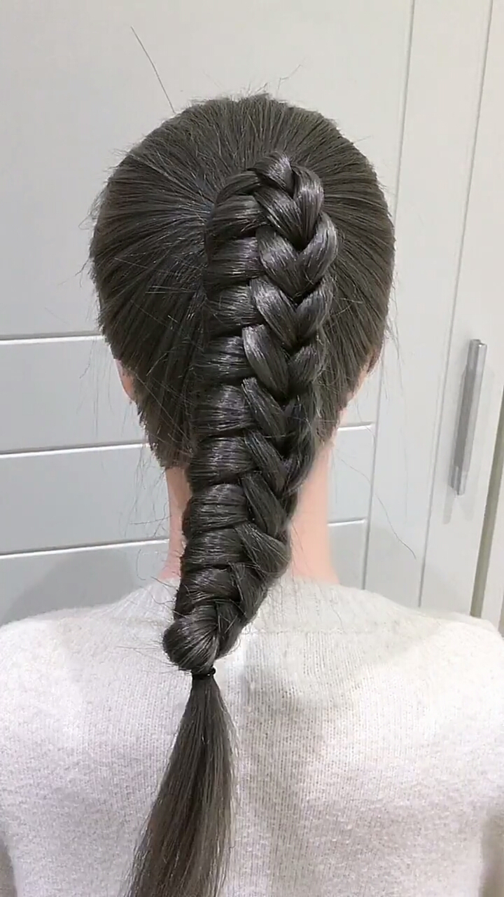 法式高马尾编发教程