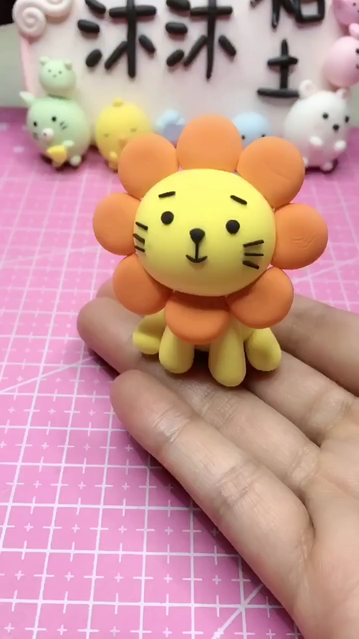 超轻粘土#呆萌小狮子