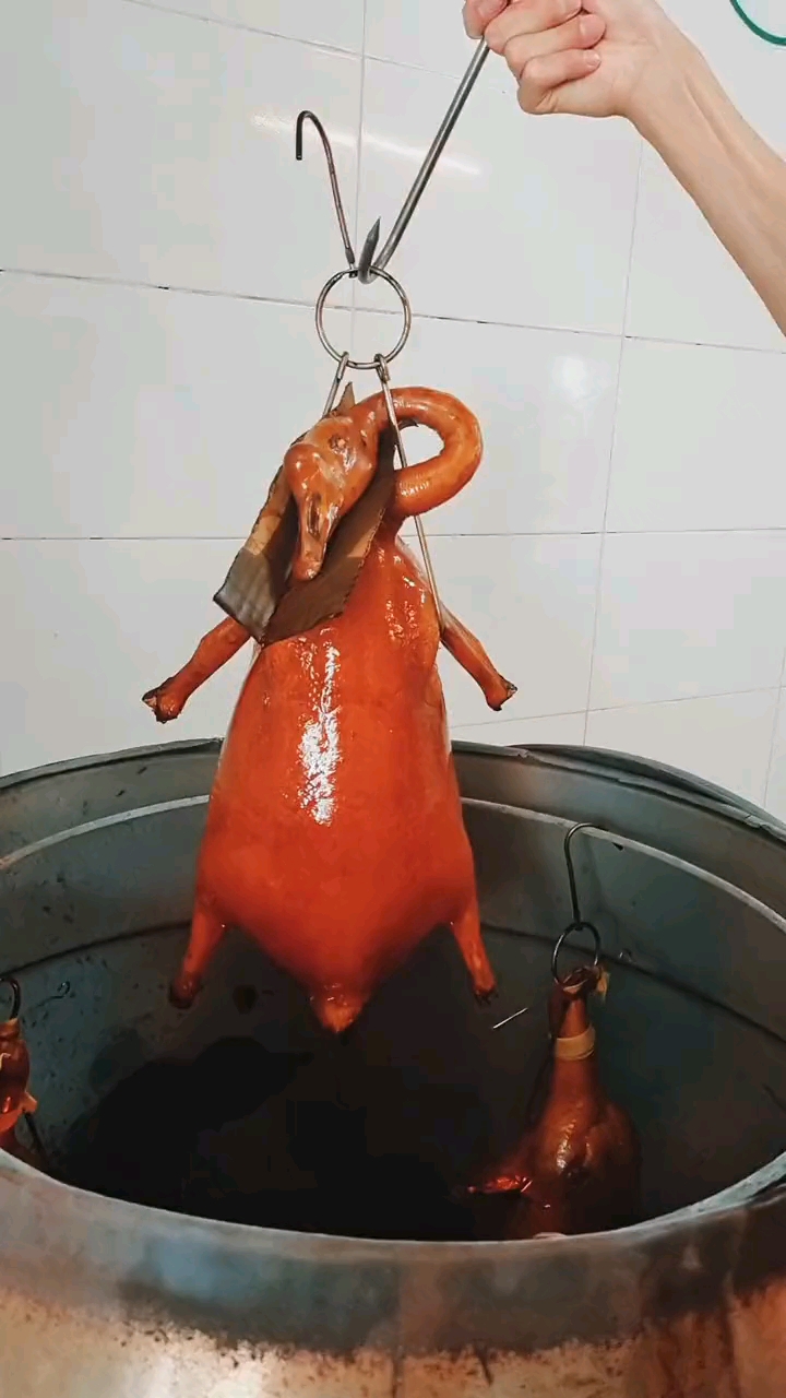 中国广东广式烧鹅玻璃烧鹅