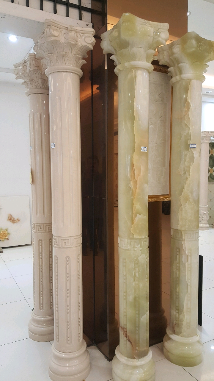 装修那些事儿#室内装修,玉石罗马柱,大理石圆柱