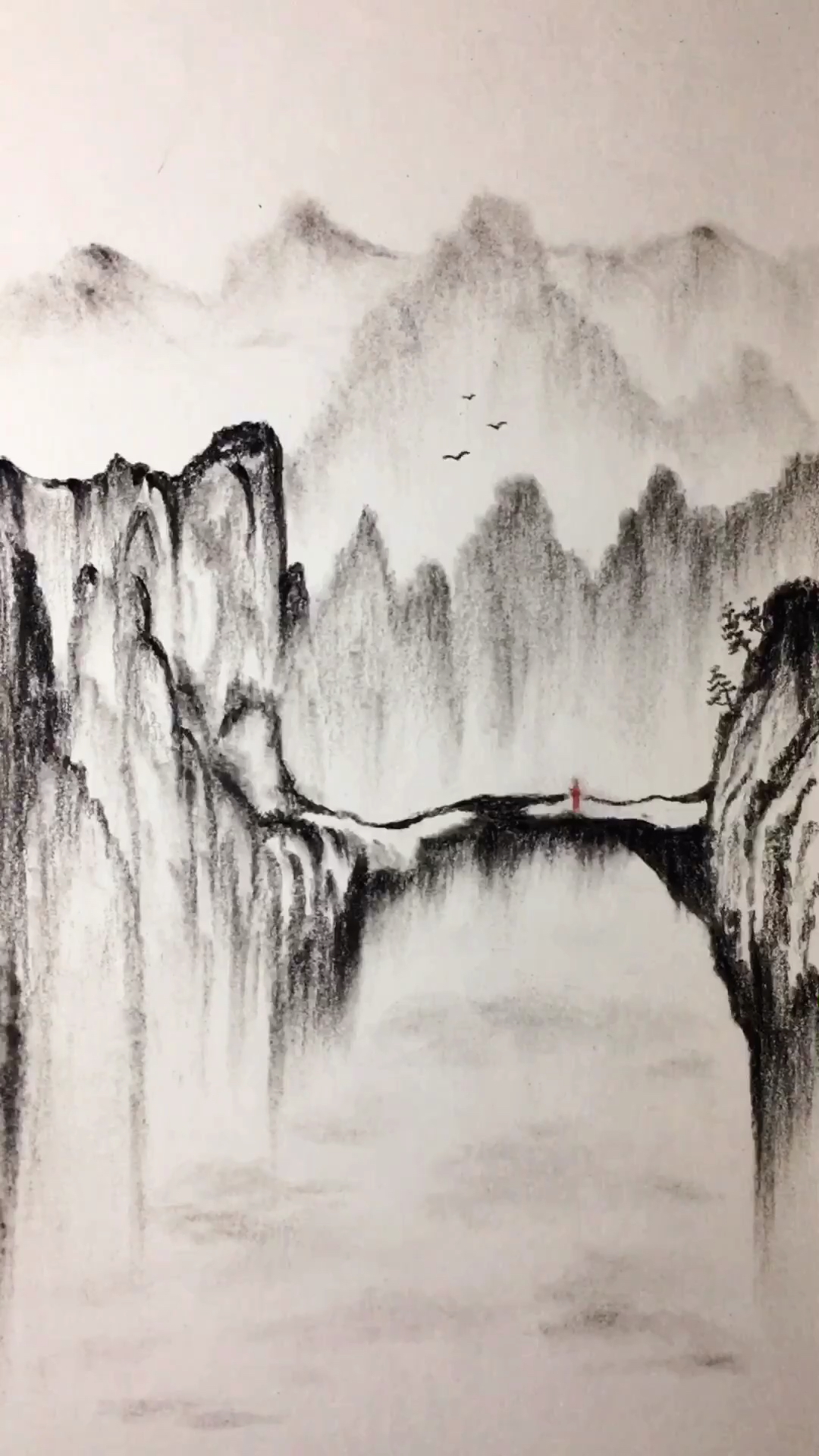 画画原来如此简单用铅笔画一幅水墨风