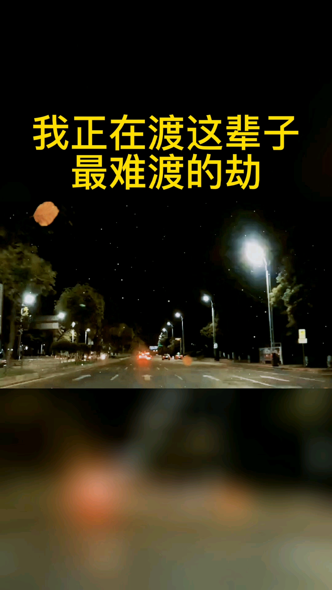 我正在渡这辈子,最难渡的劫