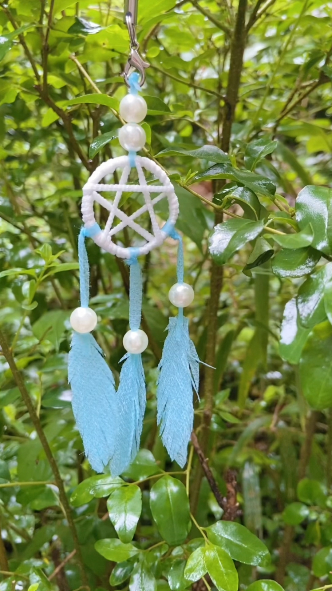 口罩做的捕梦网.