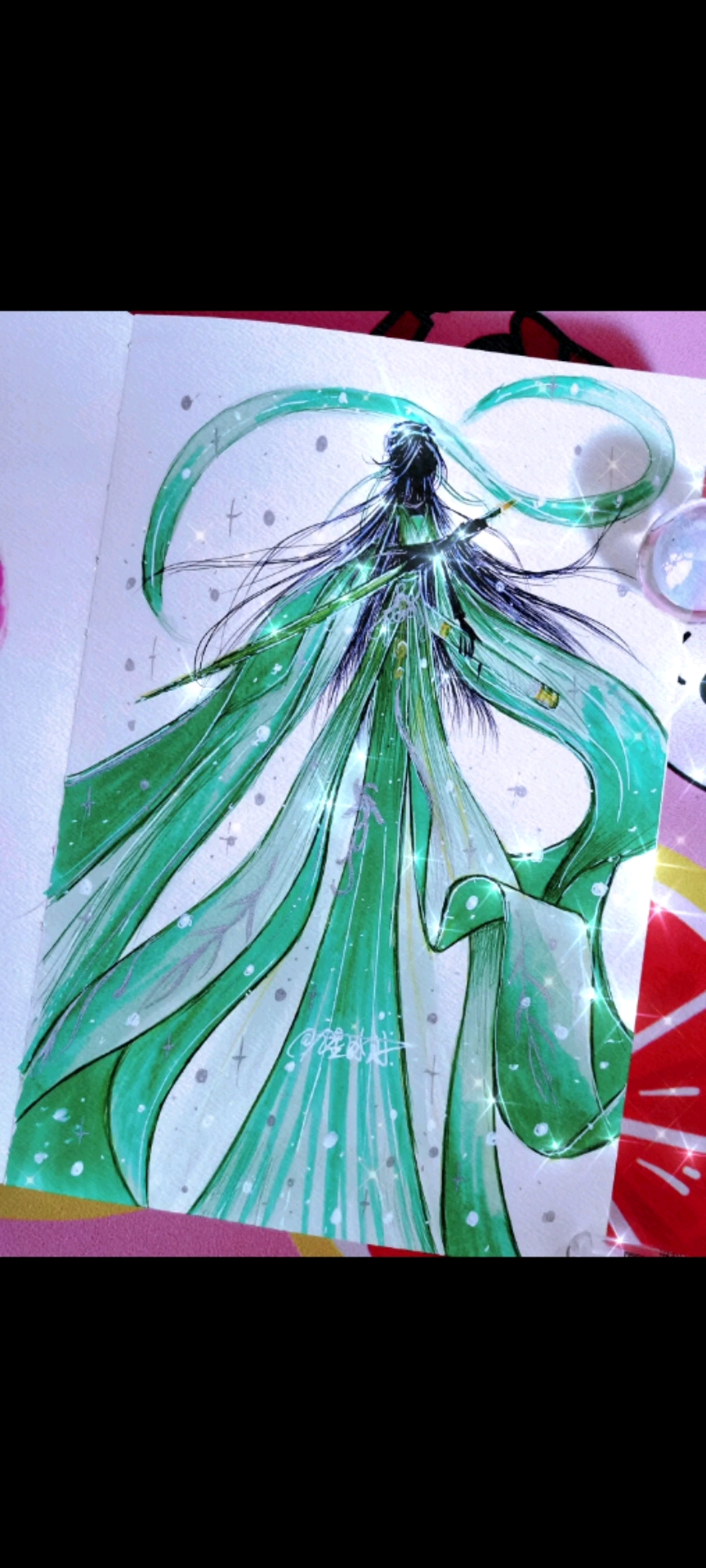 九星冰羽#我将自己摊成稿纸,让岁月前来点苔.