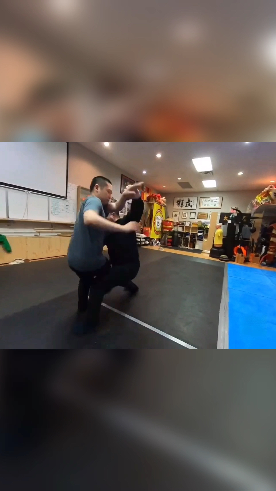 螳螂拳#武术名家伍世龙先生演示七星螳螂拳实战用法-度小视