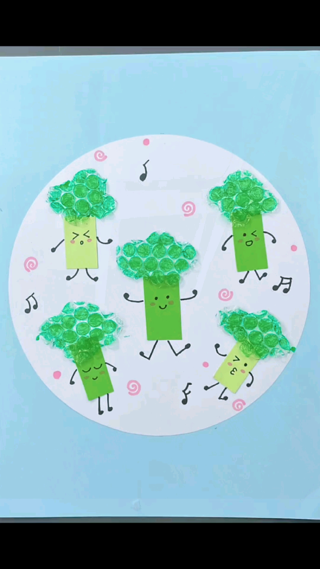 手工制作#收快递的气泡膜不要扔,用来画营养美味的西蓝花吧-度小视