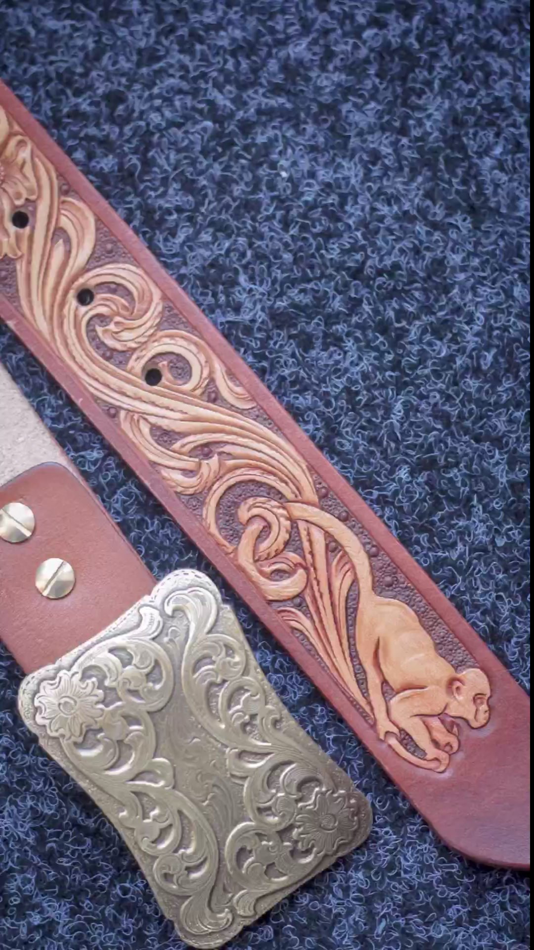 手工制作#皮雕生肖腰带.猴福齐天.这才是我的手艺.