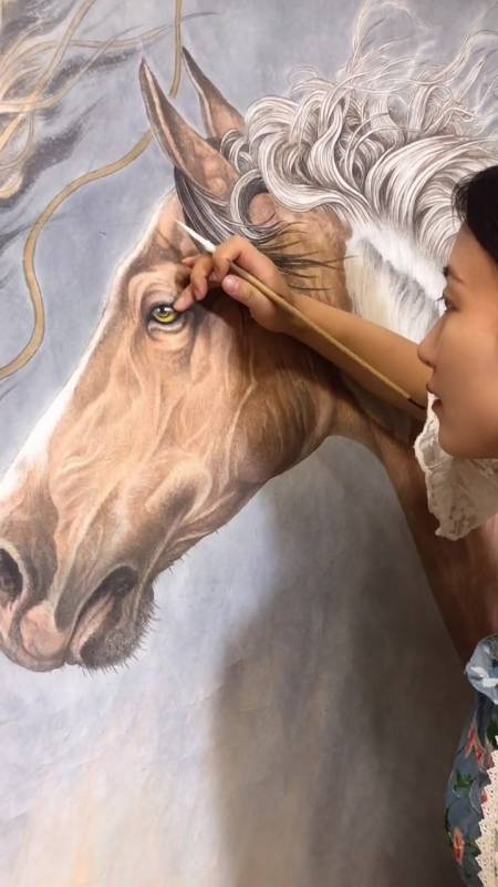 艺术者境界高,把马的眼睛画活了