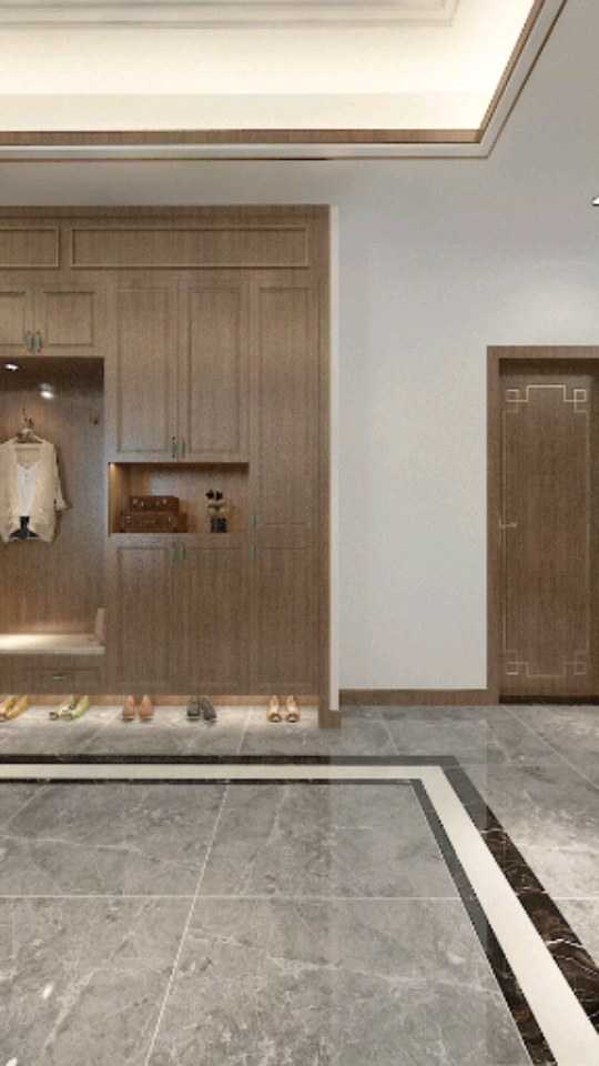 玄关设计自建房就是好入户玄关都这么大太舒适了