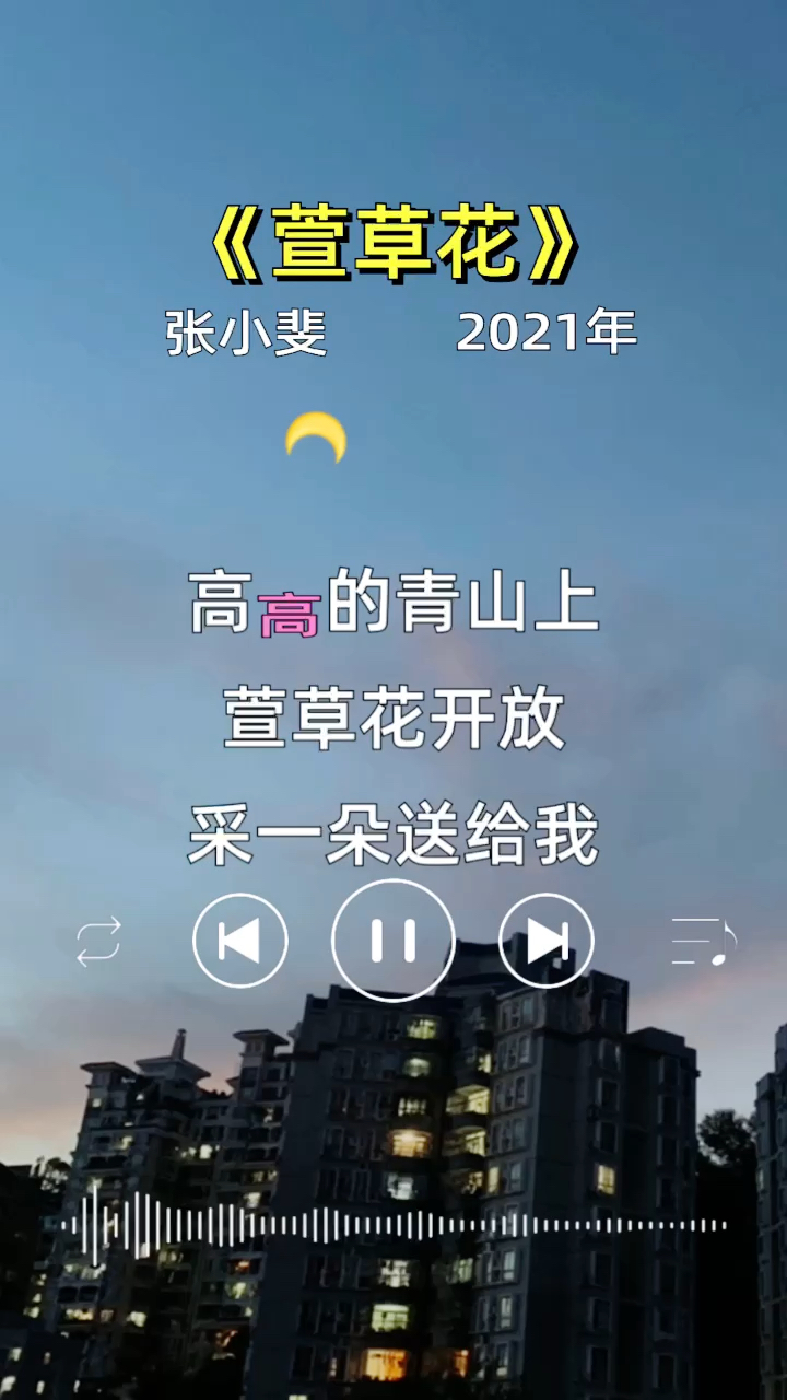 音乐你听听你好李焕英的主题曲萱草花2021年的新歌