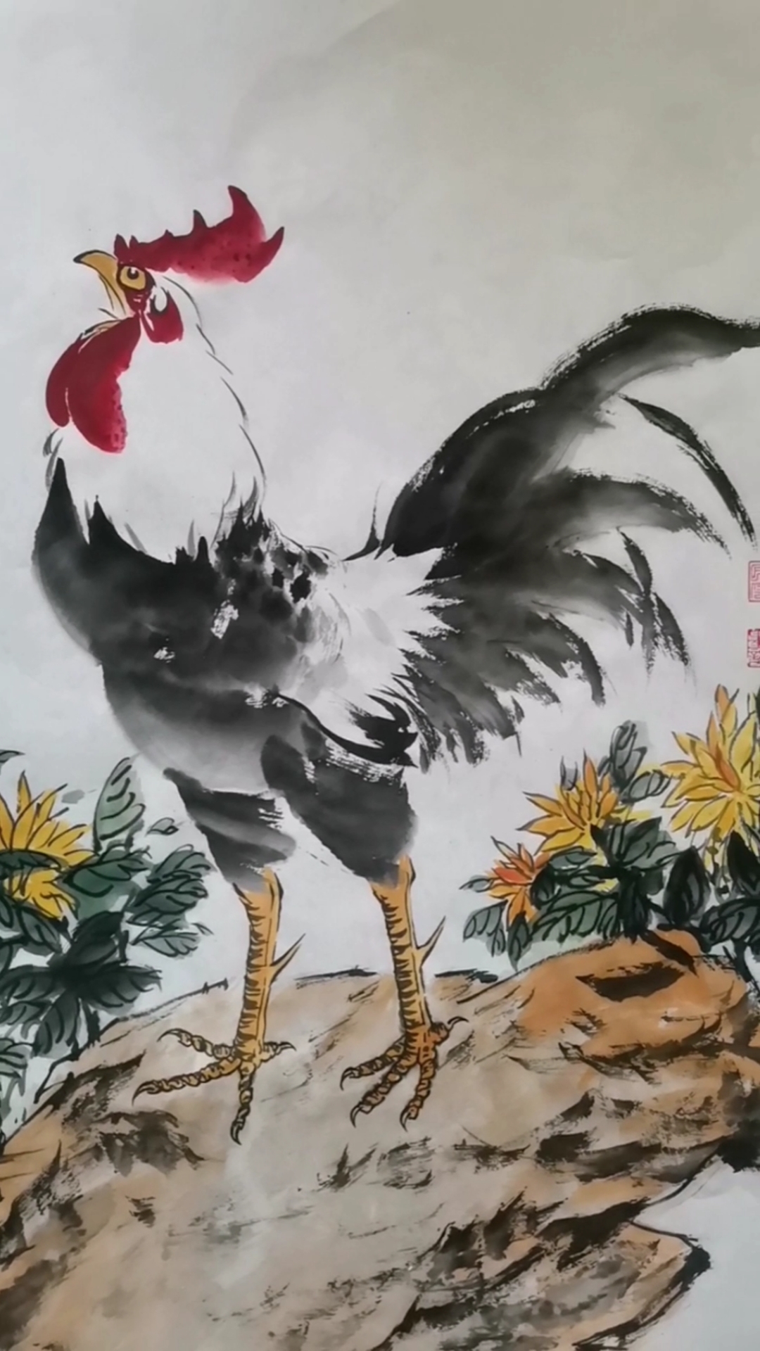 画公鸡的画家图片