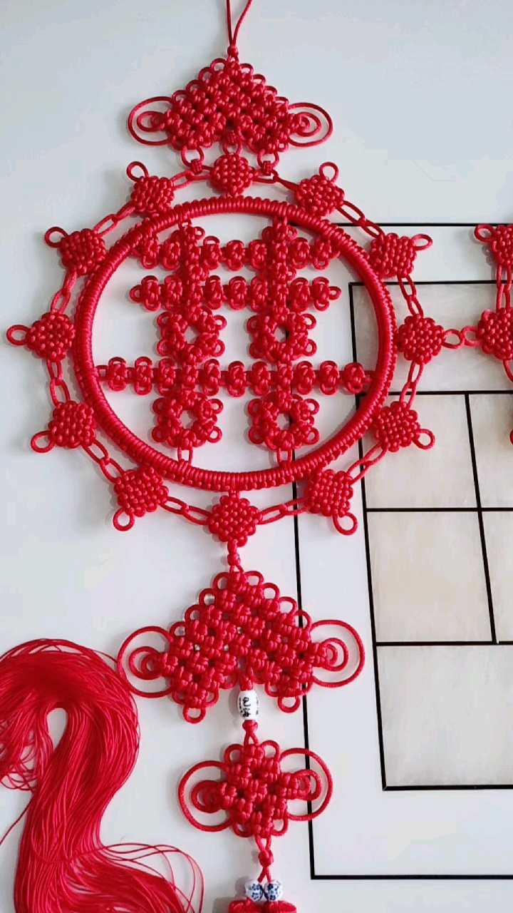 用绳子做的中国结双喜