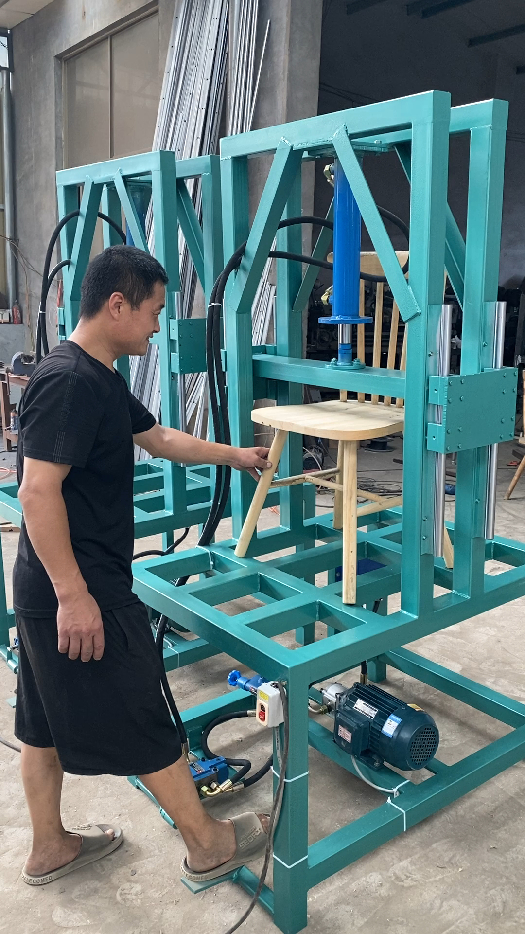 木工机械设备#木工液压组装机木工椅子组装机温砂椅组装机