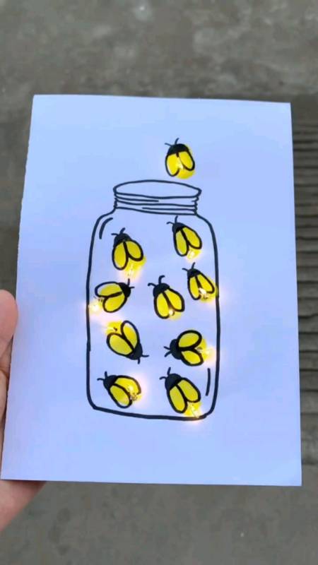 手工制作#有空跟孩子一起做萤火虫吧,简单又有创意-度小视