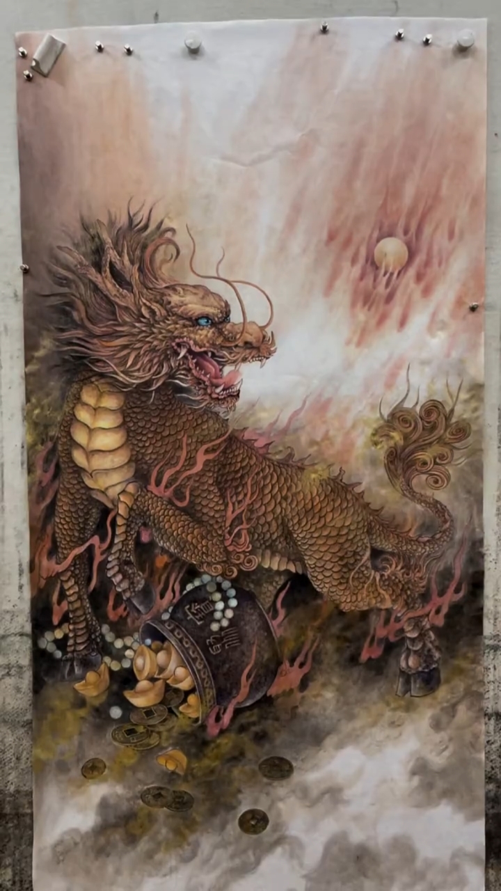 甘肃龙宝斋书画艺术#麒麟原创作品