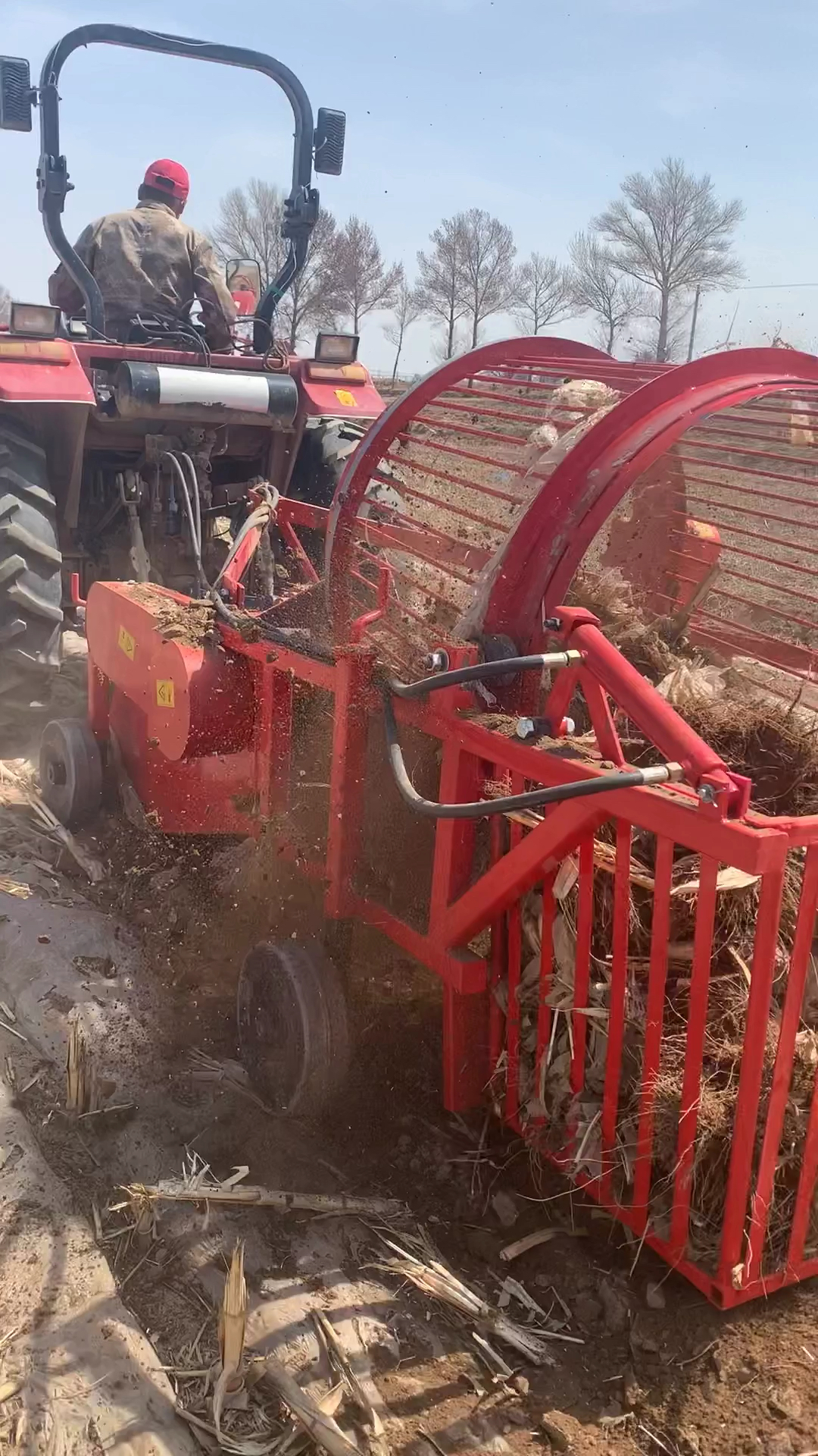 残膜回收机#收获机#地膜回收机