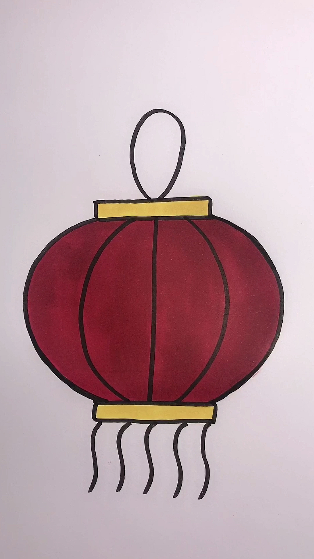 画画原来如此简单#大红灯笼
